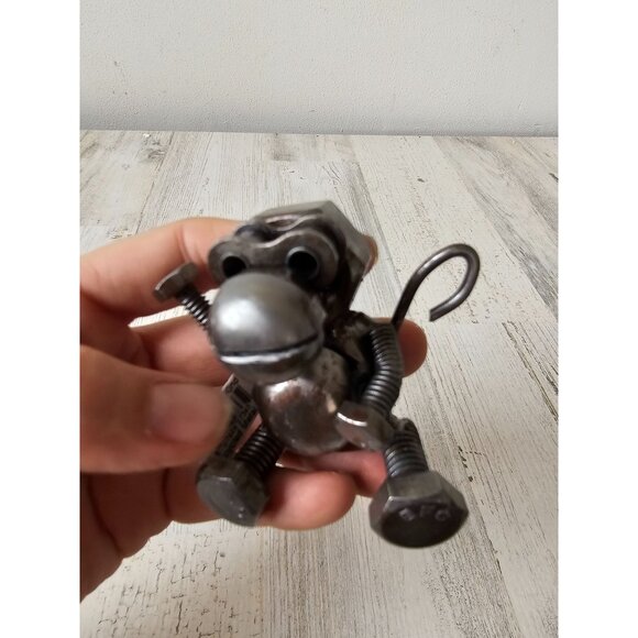 Kalifano metal art monkey recycled figurine statue unique zoo animal very unique - Picture 2 of 9